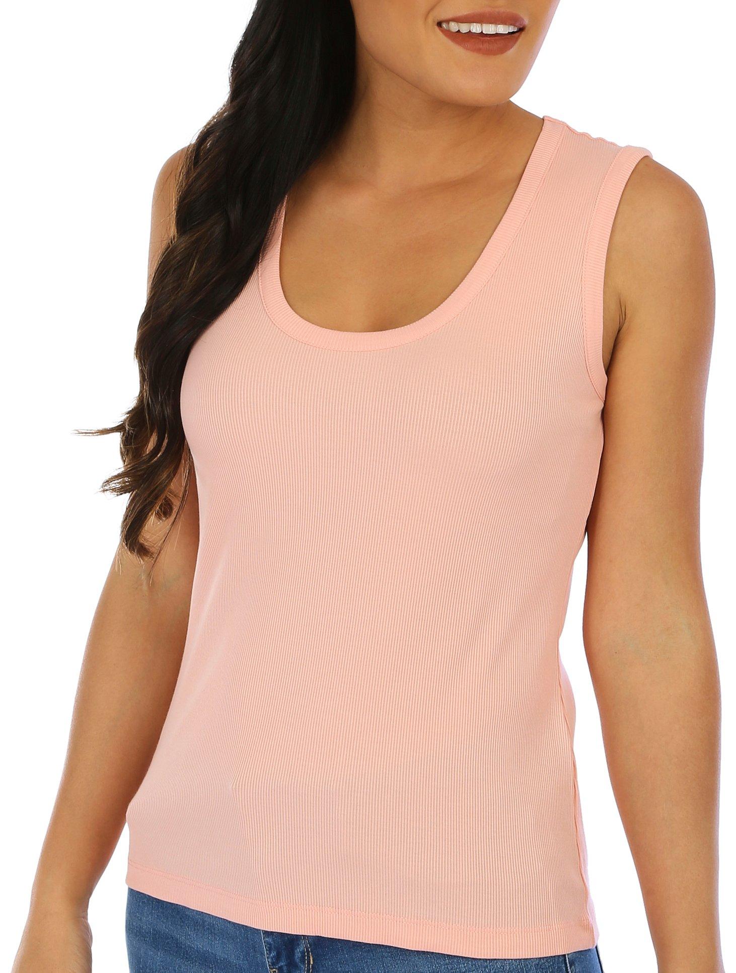 Blue Sol Womens Ribbed Scoop Neck Tank