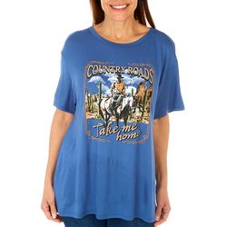 Womens Country Roads Short Sleeve Top