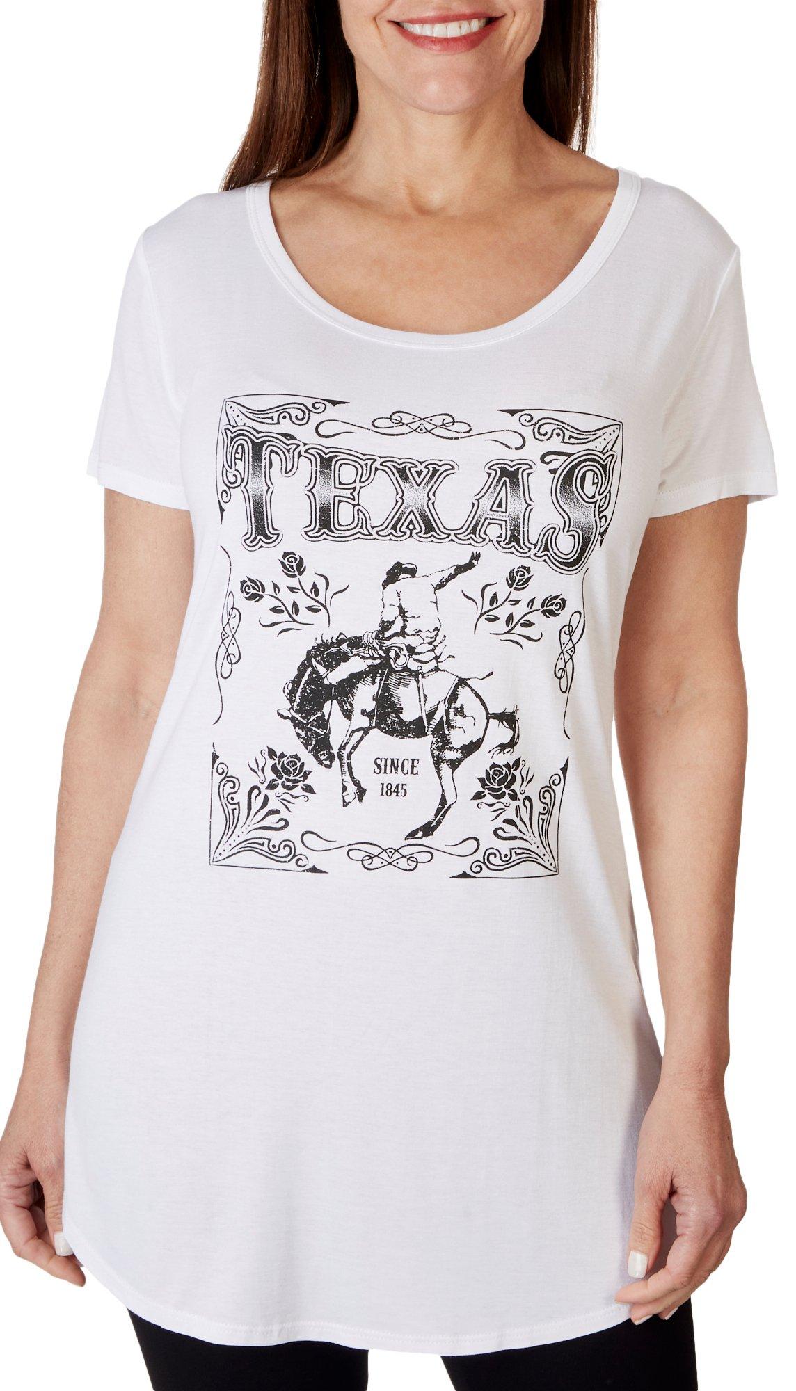 Womens Texas Cowboy Short Sleeve Top