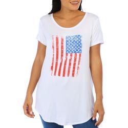 Womens Americana Flag Motif Tee