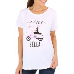 Adiva Womens Ciao Bella Short Sleeve T-Shirt