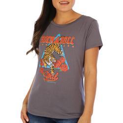 Womens Rock & Roll Tiger Short Sleeve T-Shirt