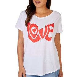 Womens Power Love Valentines Day T-Shirt