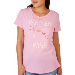 Womens Partner in Wine Valentines Day T-Shirt
