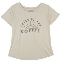 Ana Cabana Womens Sunshine And Coffee Short Sleeve T-Shirt