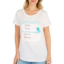 Ana Cabana Womens Palm Trees & Ocean Breeze T-Shirt