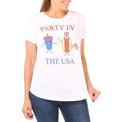 Womens Americana Party In The U.S.A. Short Sleeve Tee