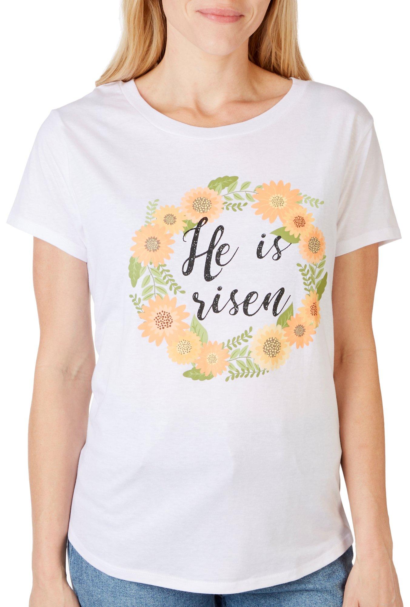 Womens He Is Risen Short Sleeve T-Shirt