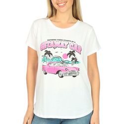 Adiva Womens Getaway Car Short Sleeve T-Shirt