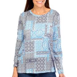 Womens Patchwork Long Sleeve Top