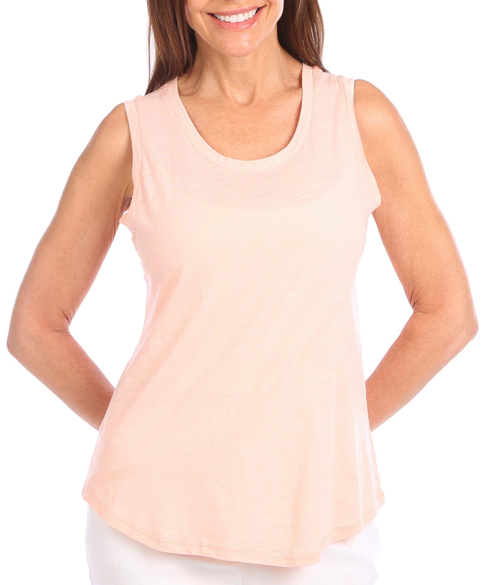 Blue Sol Womens Solid Scoop Neck Tank
