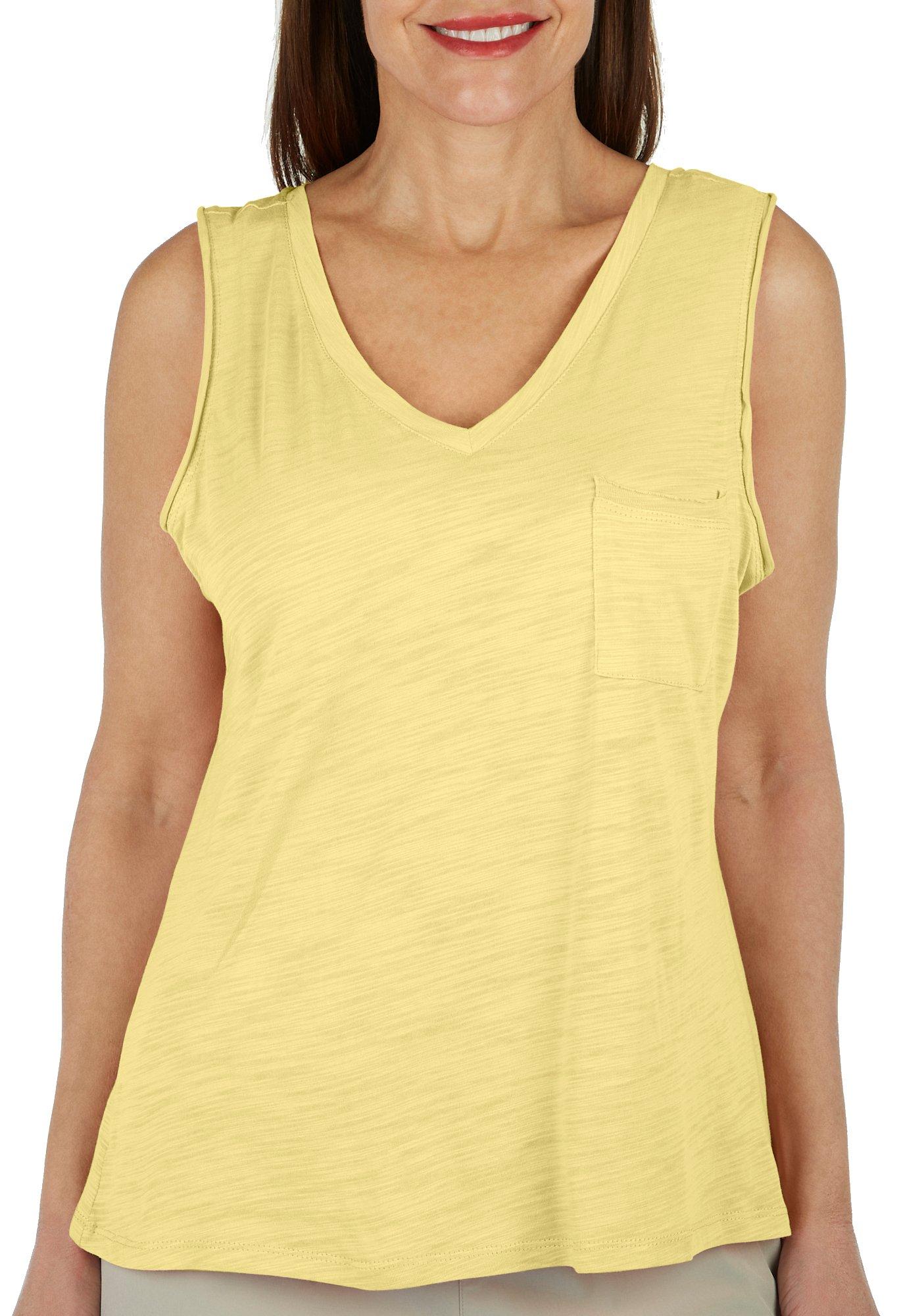 VOGO Athletica, Tops, Neon Yellow Gray Trim Athletic Workout Exercise  Workout Tank Top Vogo Athletica