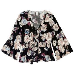 American Rag Womens Floral Kimono Tunic Long Sleeve Top