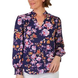 Cooper And Ella Womens Floral Print Long Sleeve Top