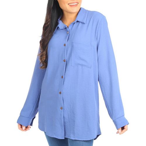 Blue Sol Airflow Button 1 Pocket Long Sleeve