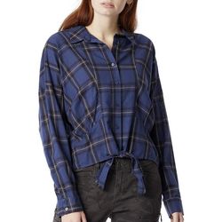 Supplies By UnionBay Womens Marlie Plaid Long Sleeve Top