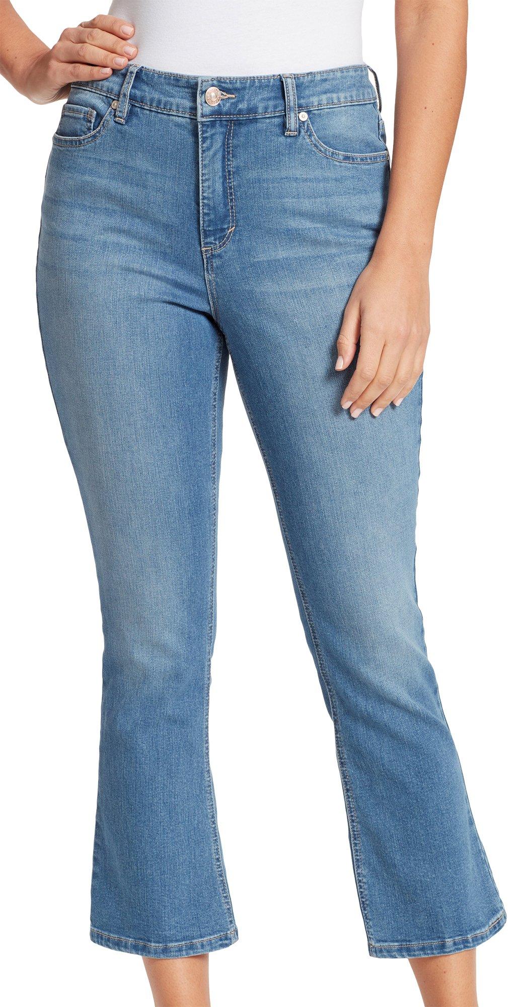 women's flare cropped jeans