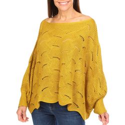 Bunulu Women's Long Sleeve Crocheted Sweater