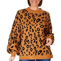 HYFVE Womens Animal Print Long Sweater
