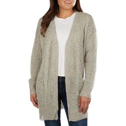 Womens Long Sleeve Cable Knit Pattern Cardigan