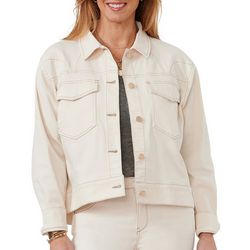 Womens Patch Pocket Long Sleeve Twill Jacket