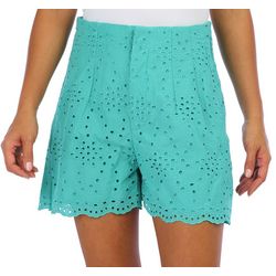 Bunulu Womens Solid Lace Shorts