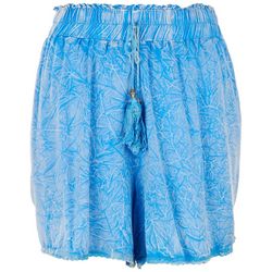 Bunulu Womens Solid Drawstring Shorts