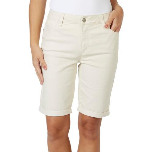 D. Jeans Womens 10in Solid Twill High Waist