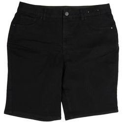 D. Jeans Womens 10 in Solid Bermuda Denim Shorts