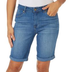 Womens Recycled Vintage High Waist Bermuda Shorts