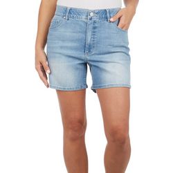 D. Jeans Womens Denim Button Fly Shorts