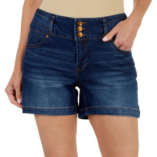 D. Jeans Womens 3-Button Denim Shorts