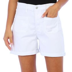Nicole Miller Womens Nomad Super High Rise Cuffed Shorts