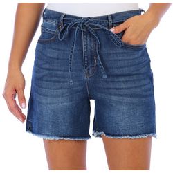 Nicole Miller Womens SoHo High Rise Belted Shorts