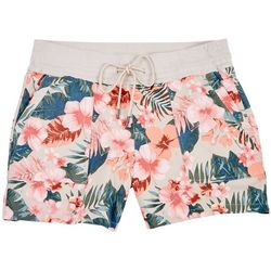 Savannah Rose Womens 5 in. Tropical Print Pocket Shorts
