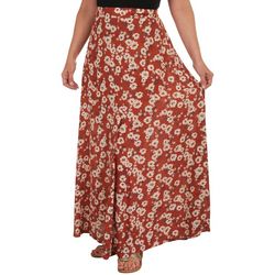 Bobeau Womens Floral Beth Godet Maxi Skirt