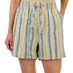 Royalty By YMI Womens Tech Abstract Stripe Pull-On Shorts