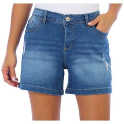 Womens Distressed Denim Shorts