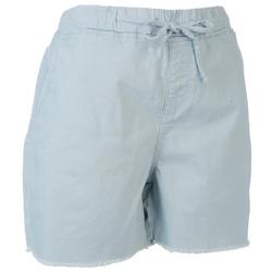 Womens 5 in. Solid Fray Pocket Shorts