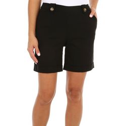 Blue Sol Womens Solid Pull-On Shorts