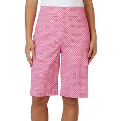 Counterparts Womens 12 in. Pull On Print Stretch Skimmer