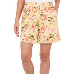 Counterparts Womens Pull On Floral Stretch Shorts