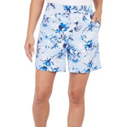 Counterparts Womens Pull On Floral Stretch Shorts