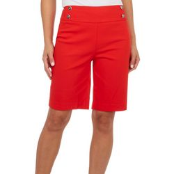 Counterparts Womens 12 in. Solid Button Shorts