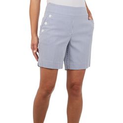 Counterparts Womens 9 Button Seersucker Sailor Shorts