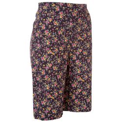 Counterparts Womens Floral Pull-On Skimmer Shorts