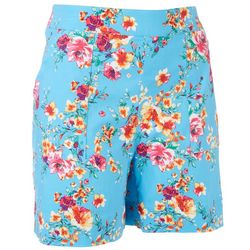 Counterparts Womens 6 in. Pull On Aqua Gem Stretch Shorts