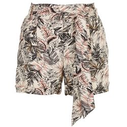 Sound Style Womens 4 in. Tie Front Pocket Shorts