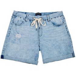 Sound Style Womens 6 in. Pull On Rolled Cuff Short