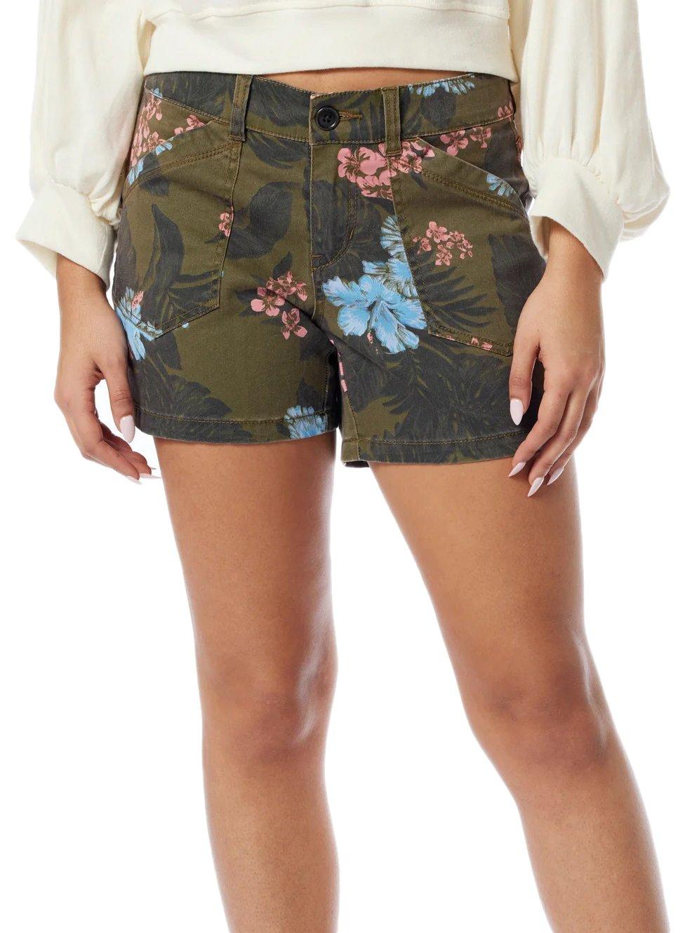 Womens Alix 5 in. Tropical Camo Twill Shorts